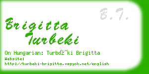 brigitta turbeki business card